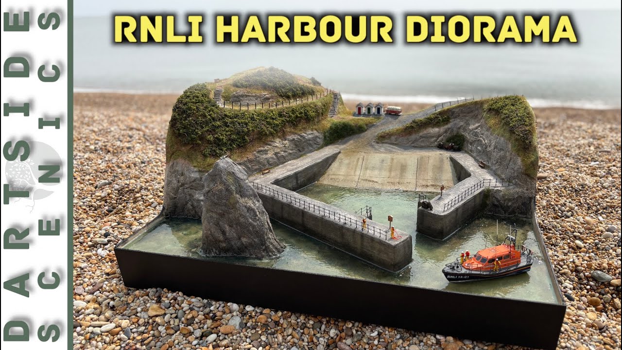 Lifeboat Rescue Harbour Diorama