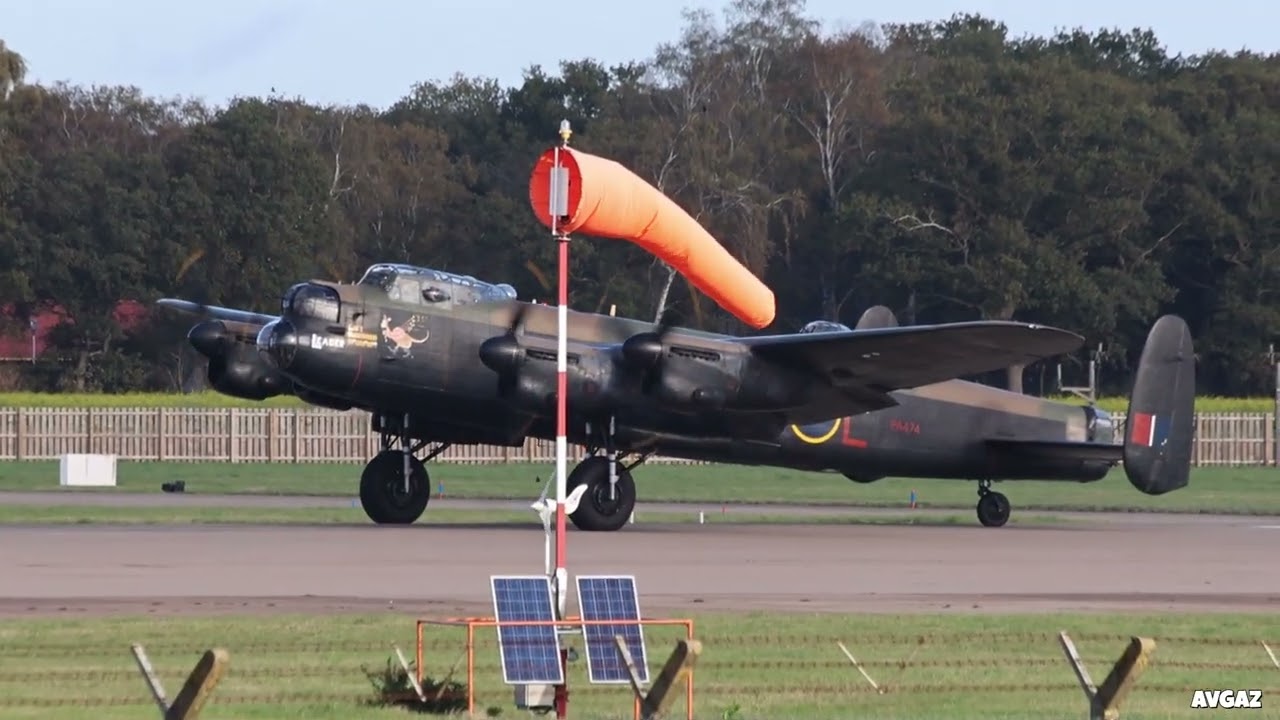 Avro Lancaster PA474 AR-L goes out doing some aviation stuff