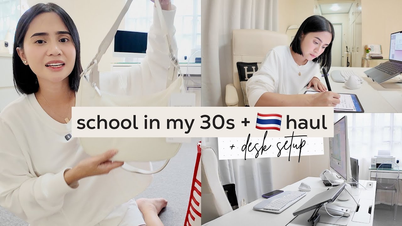 school in my 30s + 🇹🇭 haul + desk setup (august 2024) | Anna Cay ♥