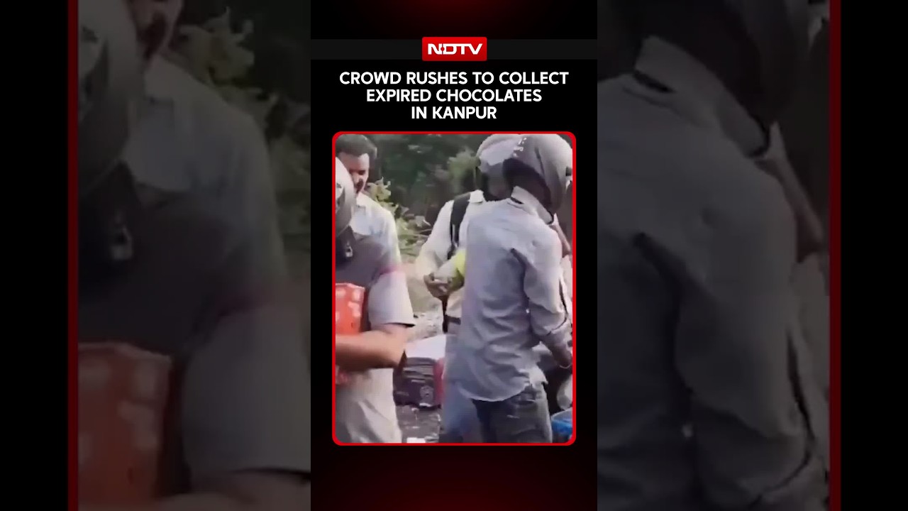 Uttar Pradesh News | Expired Chocolates Dumped In Kanpur, Crowd Scrambles To Collect Them