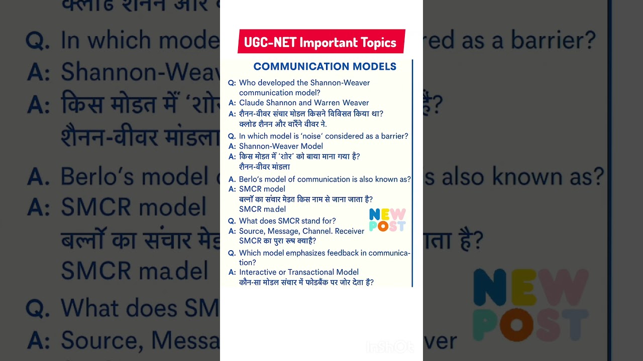 UGC NET PAPER 1 Communication IMPORTANT & EXPECTED One Liner QUESTION /MCQ /PYQ #ugcnet #netexam