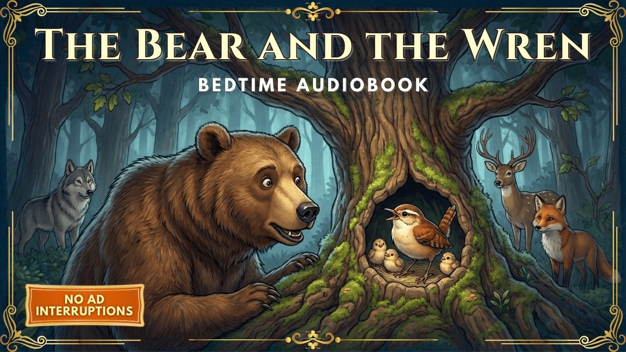 The Bear and the Wren 🐻 Grimm Fairy Tale for Children | 6 Minute Bedtime Story | 🚫 No Ads ✨