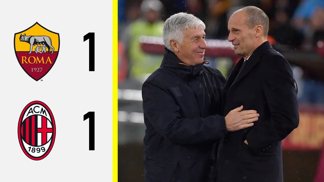 SCONTRO di FILOSOFIE tra ALLEGRI e GASPERINI: è GIUSTO il PARI? | Roma-Milan 1-1
