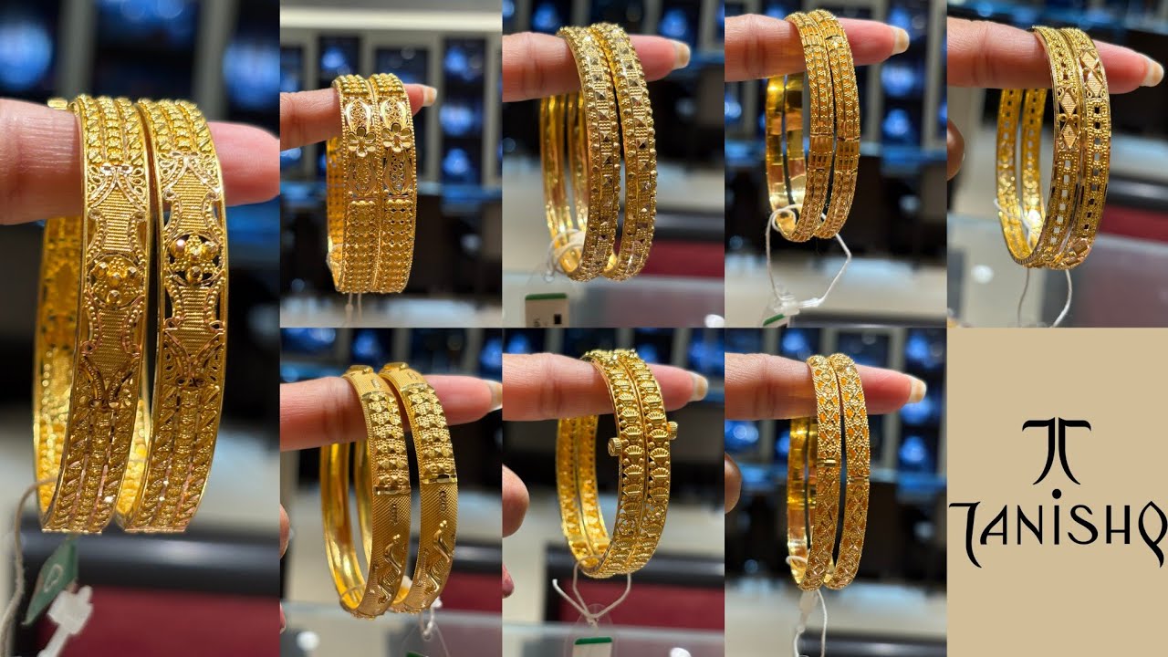 Tanishq Latest Light Weight Gold Bangles Designs 💕 || Tanishq Trendy Gold Bangles Collection 😱