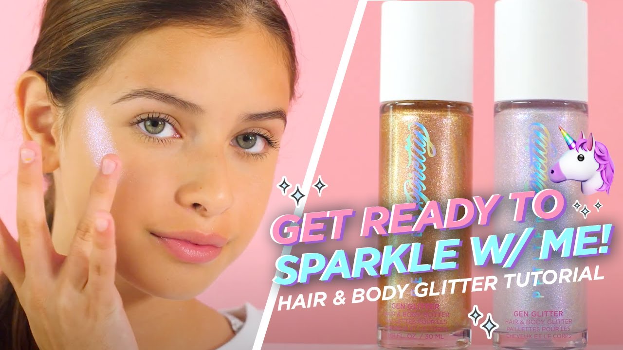 GET READY WITH ME 🦄 Glitter Make-up Tutorial for Beginners | Petite 'n Pretty