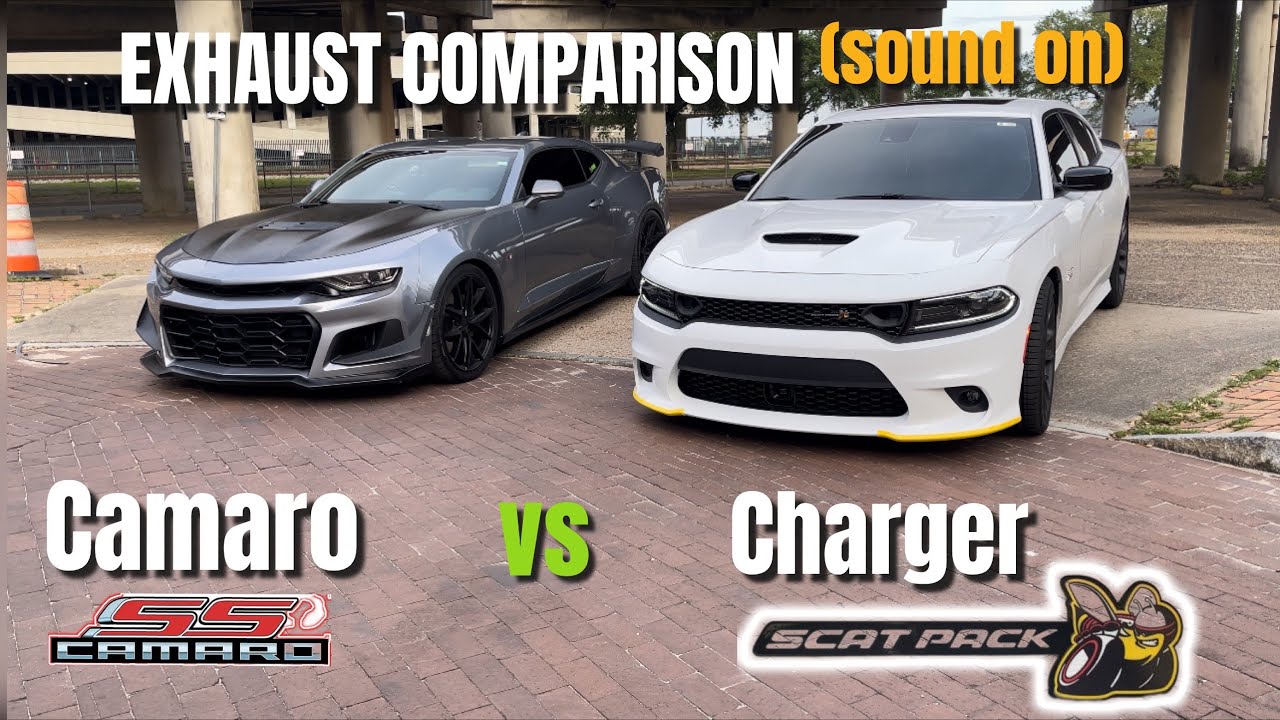 CAMARO SS VS SCATPACK CHARGER STOCK EXHAUST COMPARISON @Zl1Shawnnn
