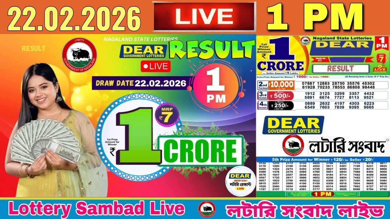 Dear Lottery Result Today Live Nagaland Lottery Sambad 8PM LIVE 21.02.2026 | Lottery Live