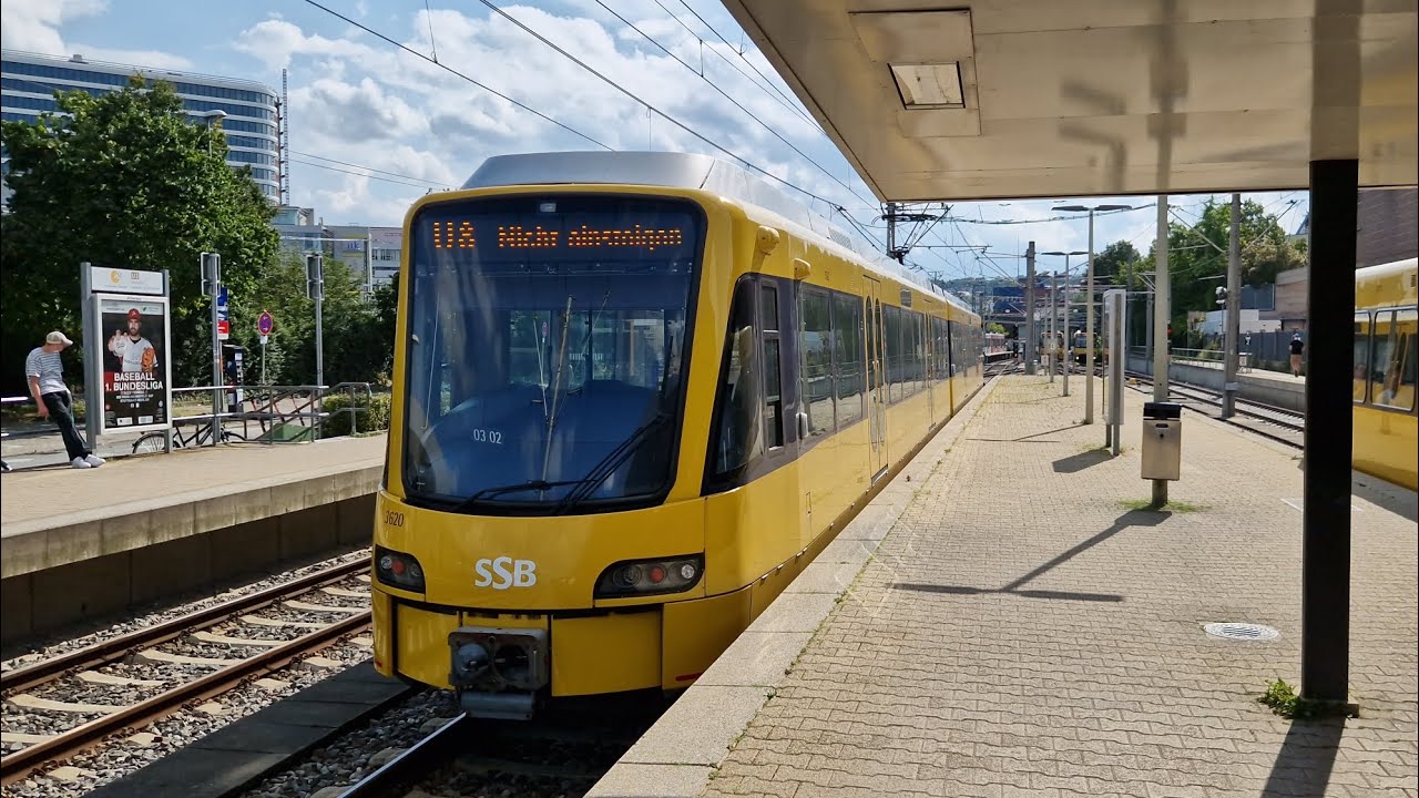 Stadtbahn Stuttgart | Mitfahrt in der kompl. U8 von Nellingen Ostfildern bis Vahingen Bhf. im DT8.12