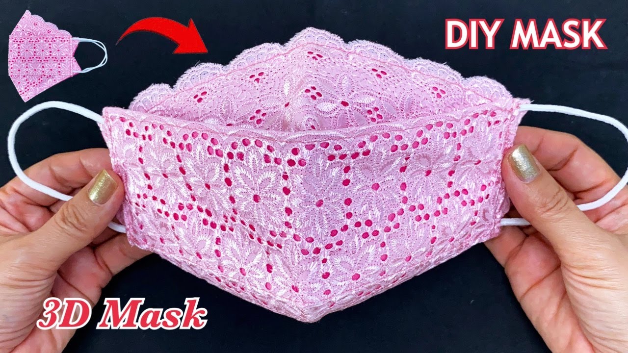 New Style Beautiful 3D Mask! Diy Breathable Face Mask Easy Pattern Sewing Tutorial |How to Lace Mask