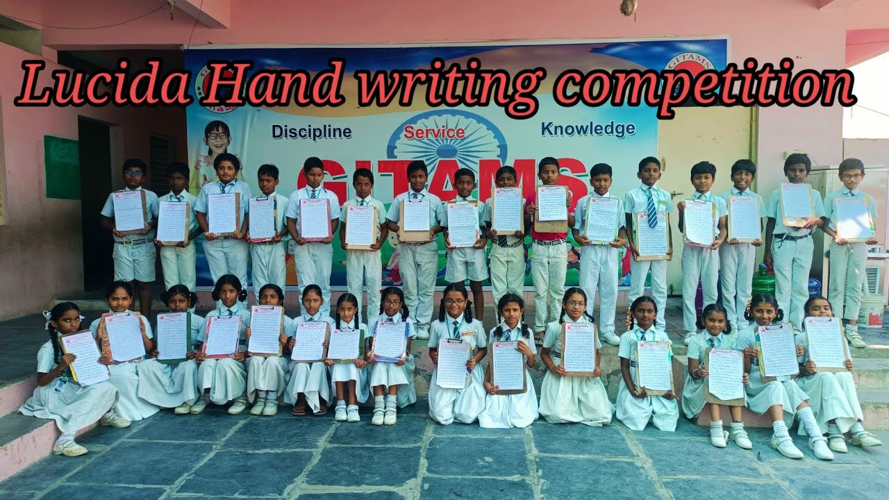 Lucida Hand writing competition in Gitams high school Vinukonda #vinukonda #gitams