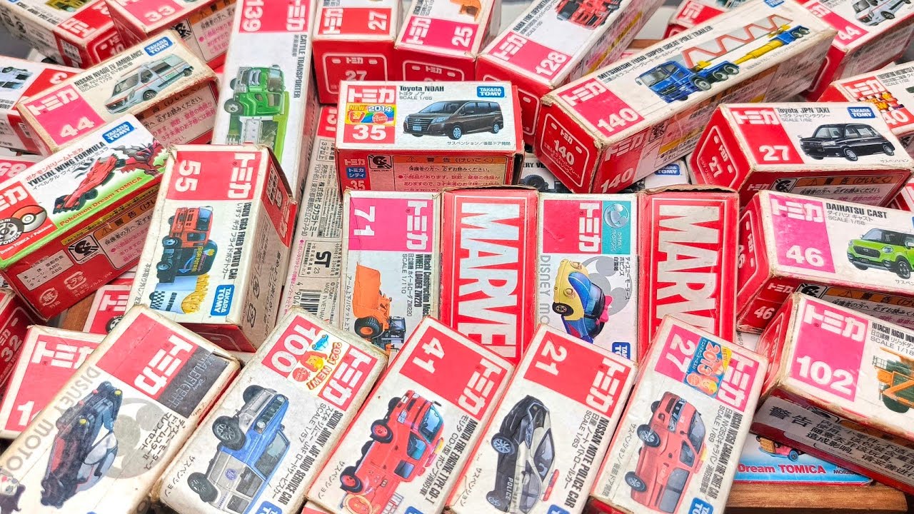 【トミカ】ミニカー大集合! Vo9 遊んだトミカを箱に入れて並べてみました。