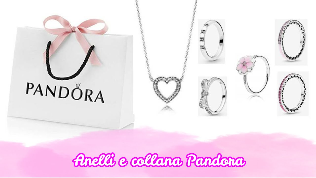 PANDORA: ANELLI E COLLANA A CUORE - PANDORA: RINGS AND HEART NECKLACE -