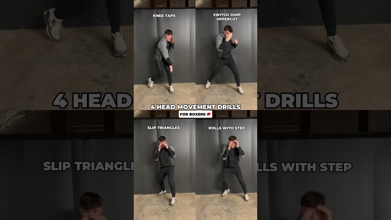 4 HEAD MOVEMENT DRILLS FOR BOXERS! 🥊 #boxing #boxer #boxingtraining #boxingworkout #boxingdrills