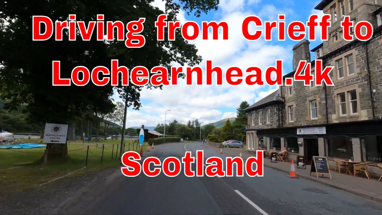 Driving from Crieff to Lochearnhead on A85.Scotland.4k.