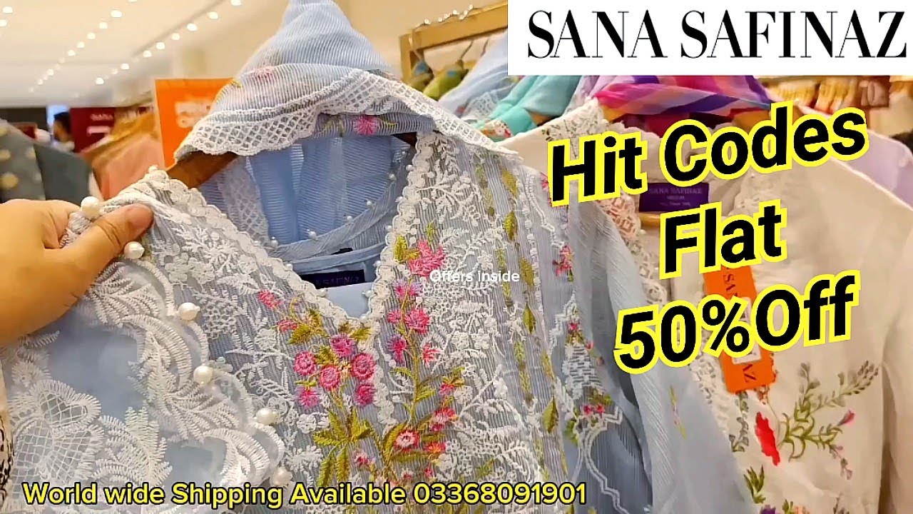 Hit Codes in Flat 50😱Sana Safinaz Flat 50%Off 2025♥️Sana Safinaz Pret Sale 2025