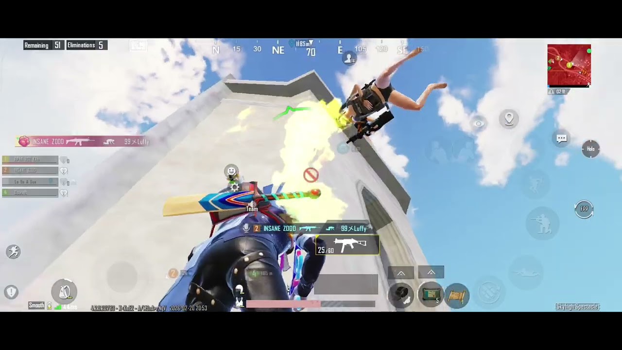 Jini event 1vs3  Aug knock 270 + metre 7 kills
