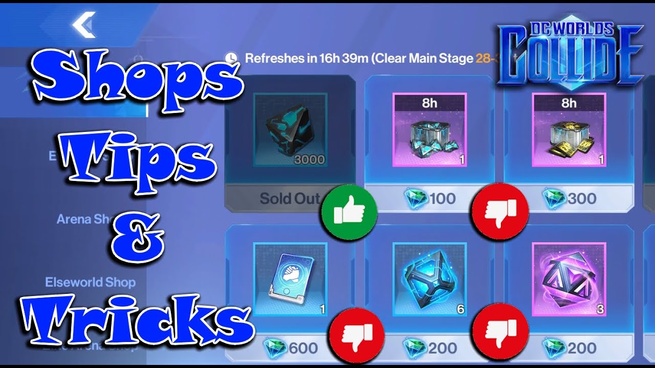 DC Worlds Collide - Let's Go Shopping! - Shop Guide