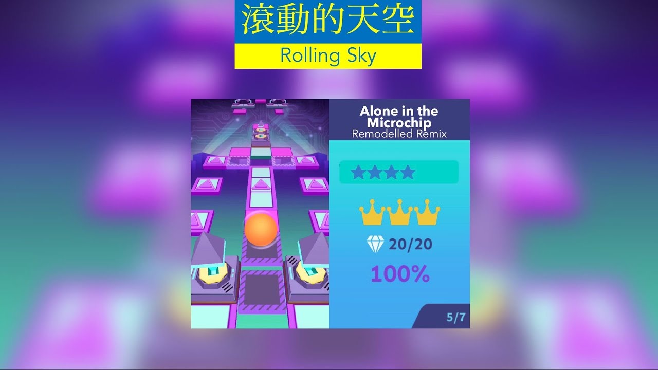 Rolling Sky Microchip Remix - Alone in the Microchip [Reskinned Remix]
