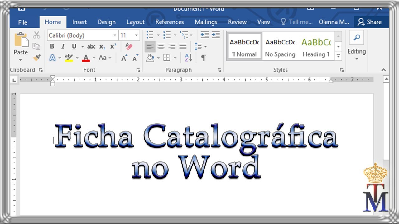 📑Ficha Catalográfica no Word para o seu TCC