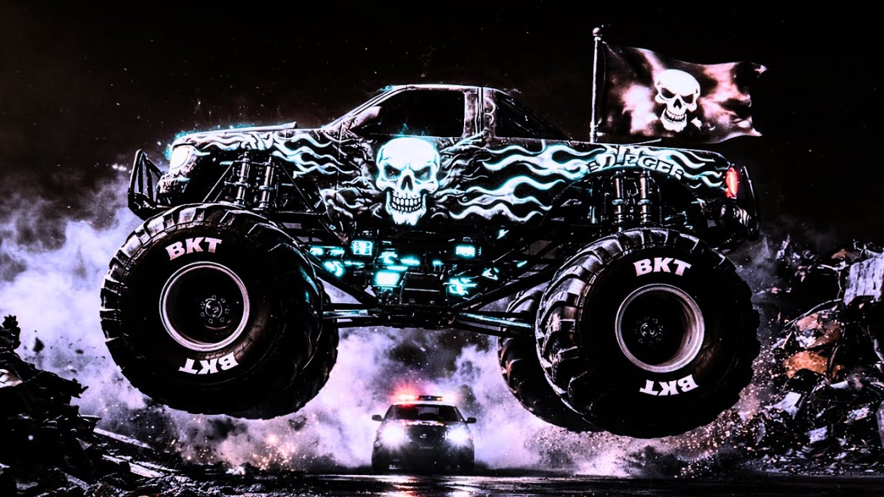 Ghost Monster Truck 😱 Halloween Night Escape! 🎃🚚