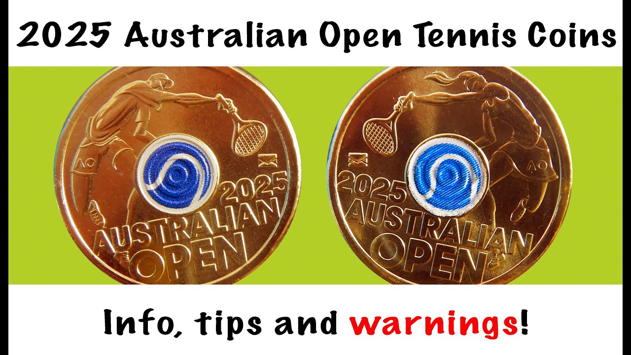 New 2025 Australian Open Tennis $2 Coin Collection - Coloured Two Dollar Coins from Australia Post