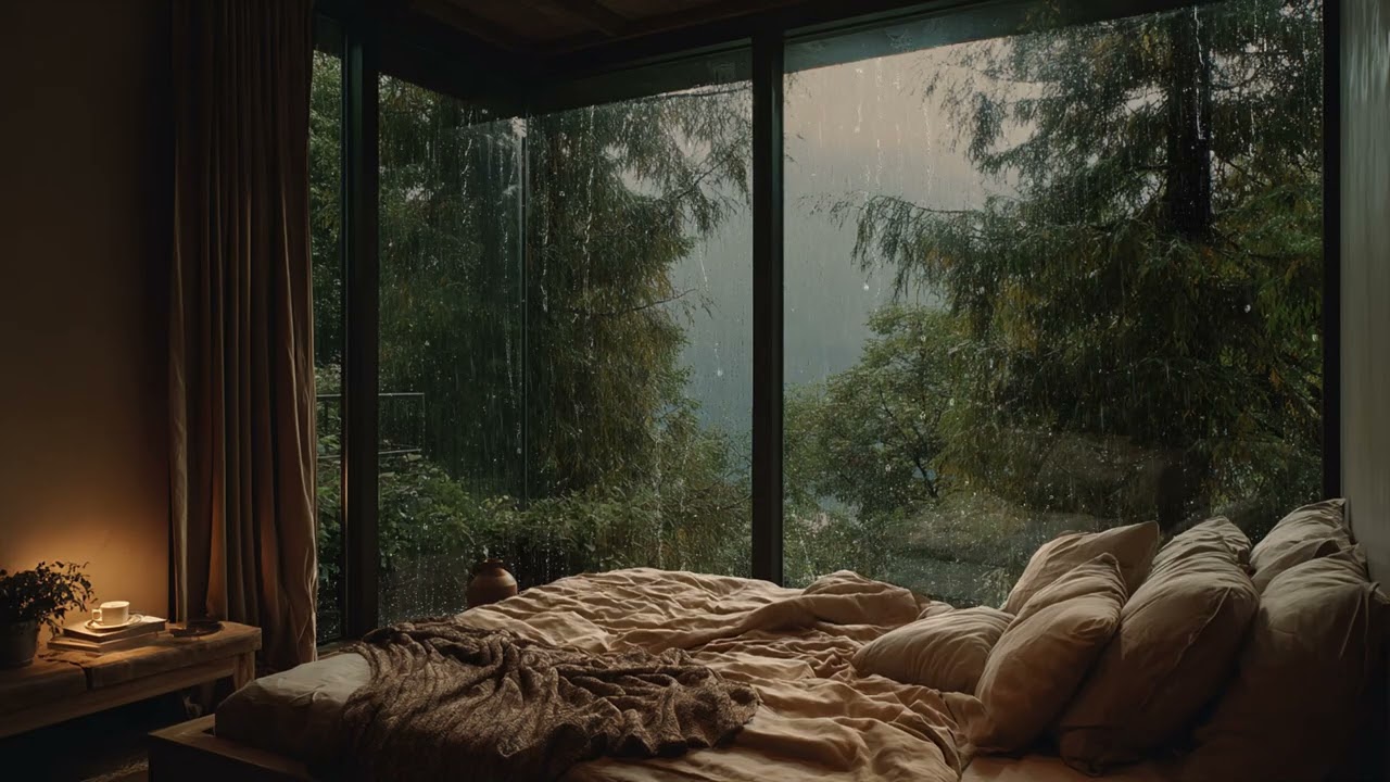 Rain Sound Moving Beside You ☔ Turning Quiet Hours into Steady Calm Indoors Today