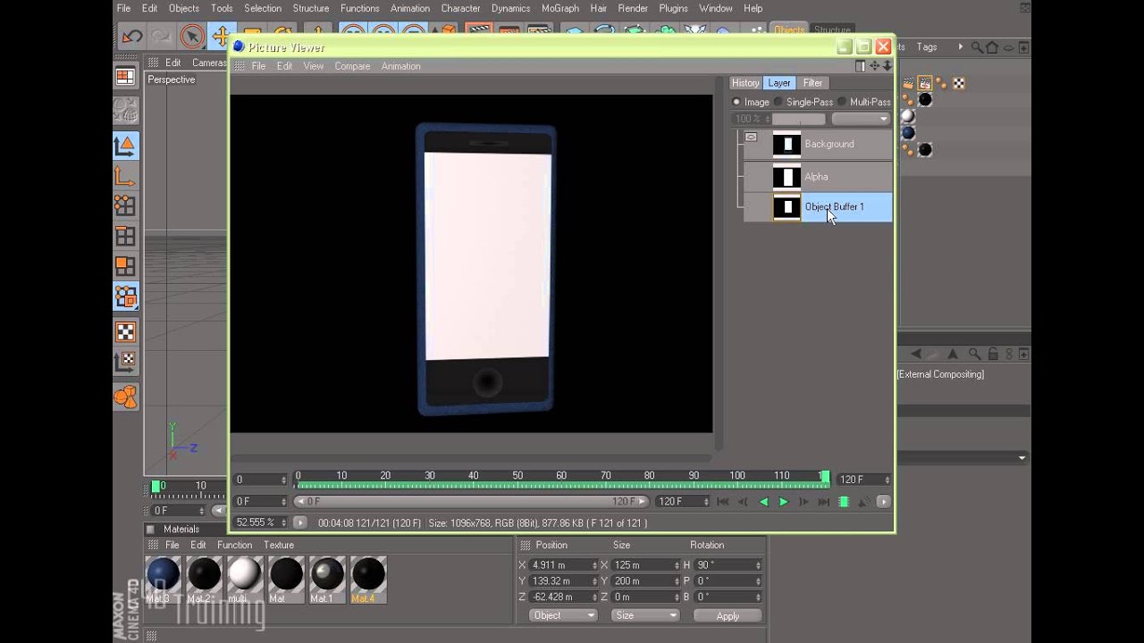 Cinema 4D Spinning Object Buffer Tutorial