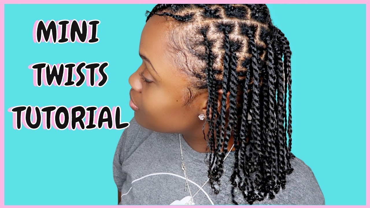 MINI TWISTS ON NATURAL HAIR USING WHIPPED SHEA BUTTER  + LENGTH CHECK
