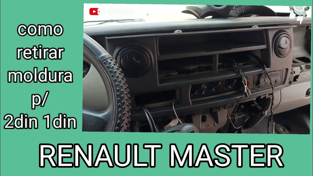 como retirar acabamento do painel Renault master 2010 | para instalação 2din 1din