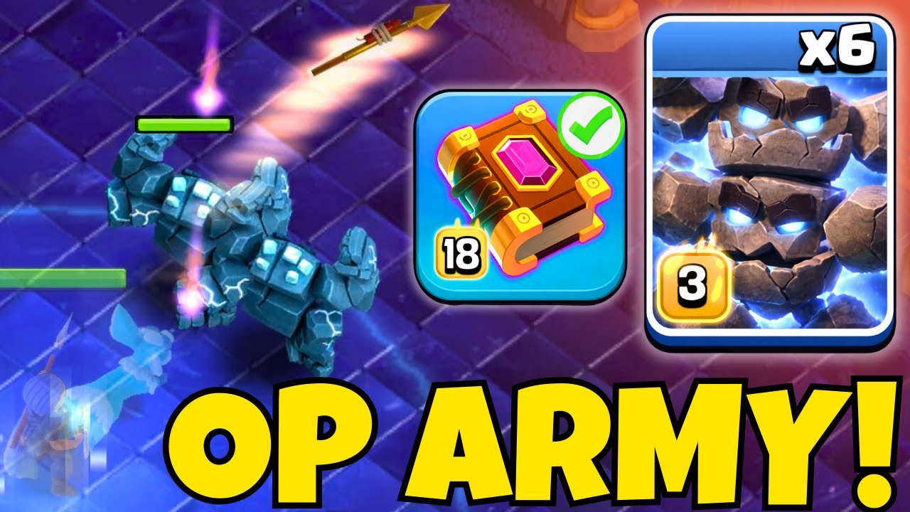 Best Rank Battle Attack Strategy | TH18 Meta Meteor Golem RC Charge (Clash of Clans)