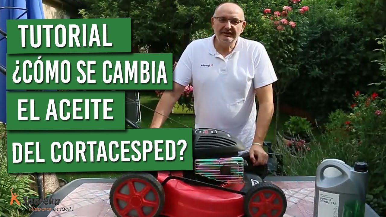 ¿Cómo se cambia el aceite del cortacésped?