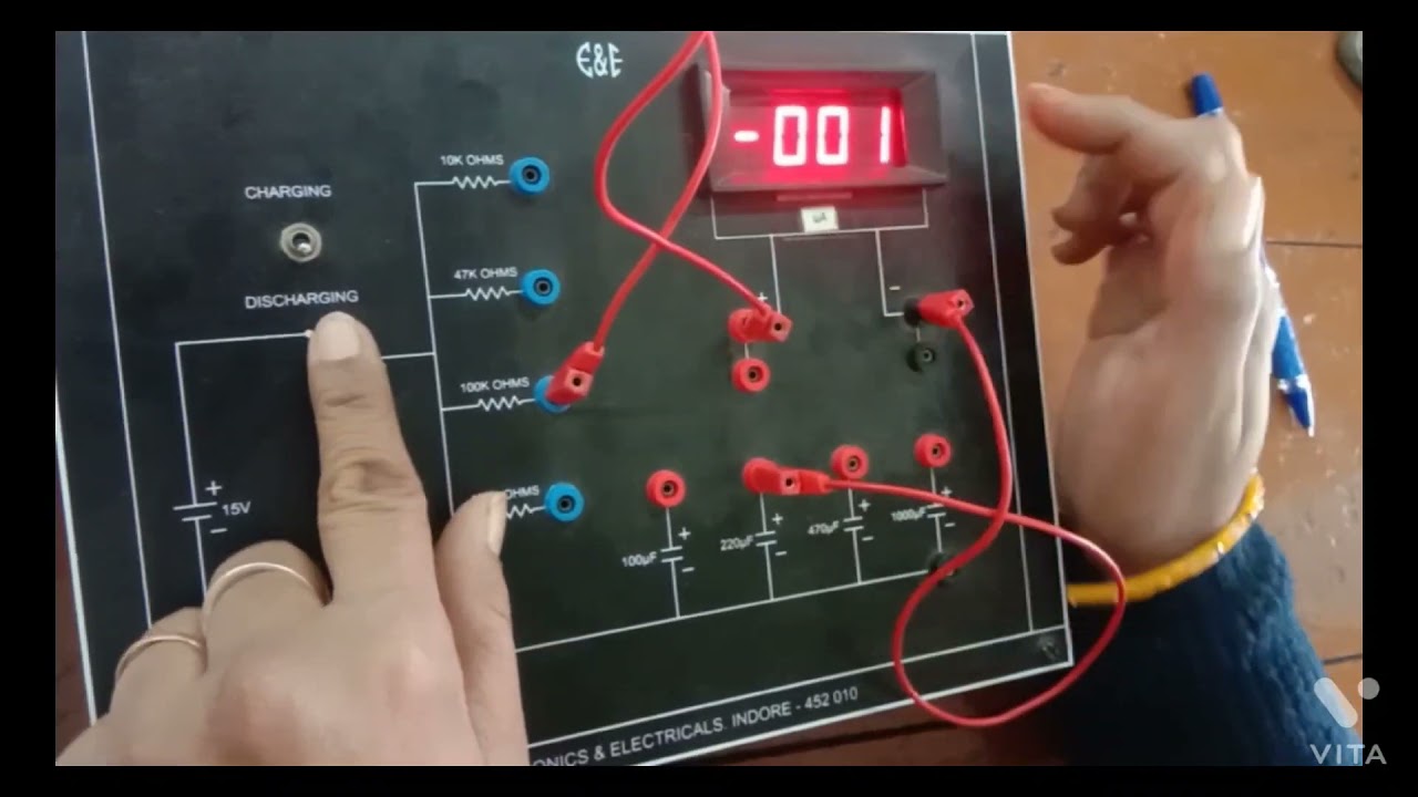 Experiment of Charging Discharging of a Capacitor  ||  Decay of Current in a Capacitor
