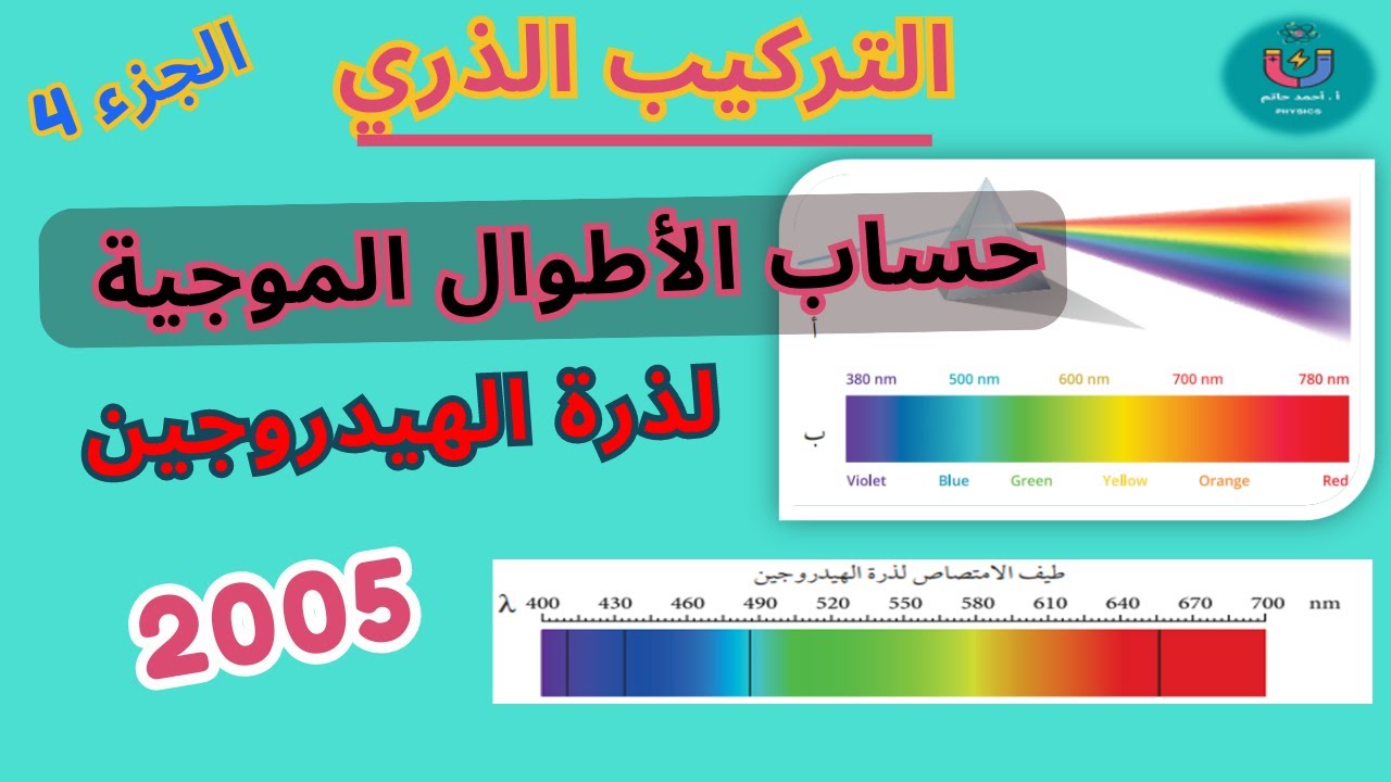 (التركيب الذري) | حل مسائل على الاطياف الذرية توجيهي 2005 | المعلم احمد حاتم
