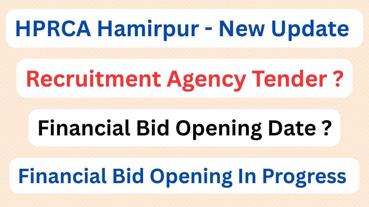 HPRCA Recruitment Agency Tender Details || Let&rsquo;s Study || 