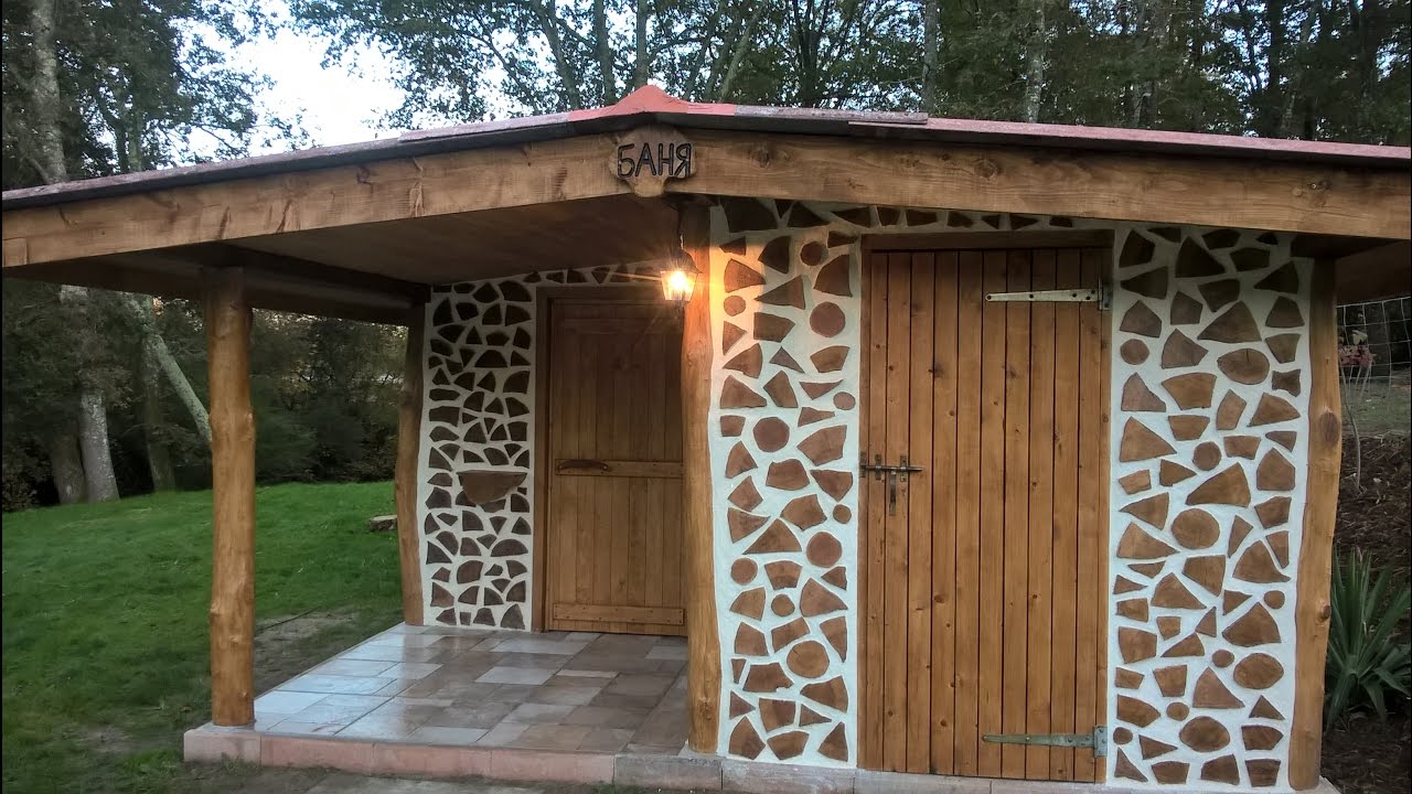 Our cordwood sauna construction