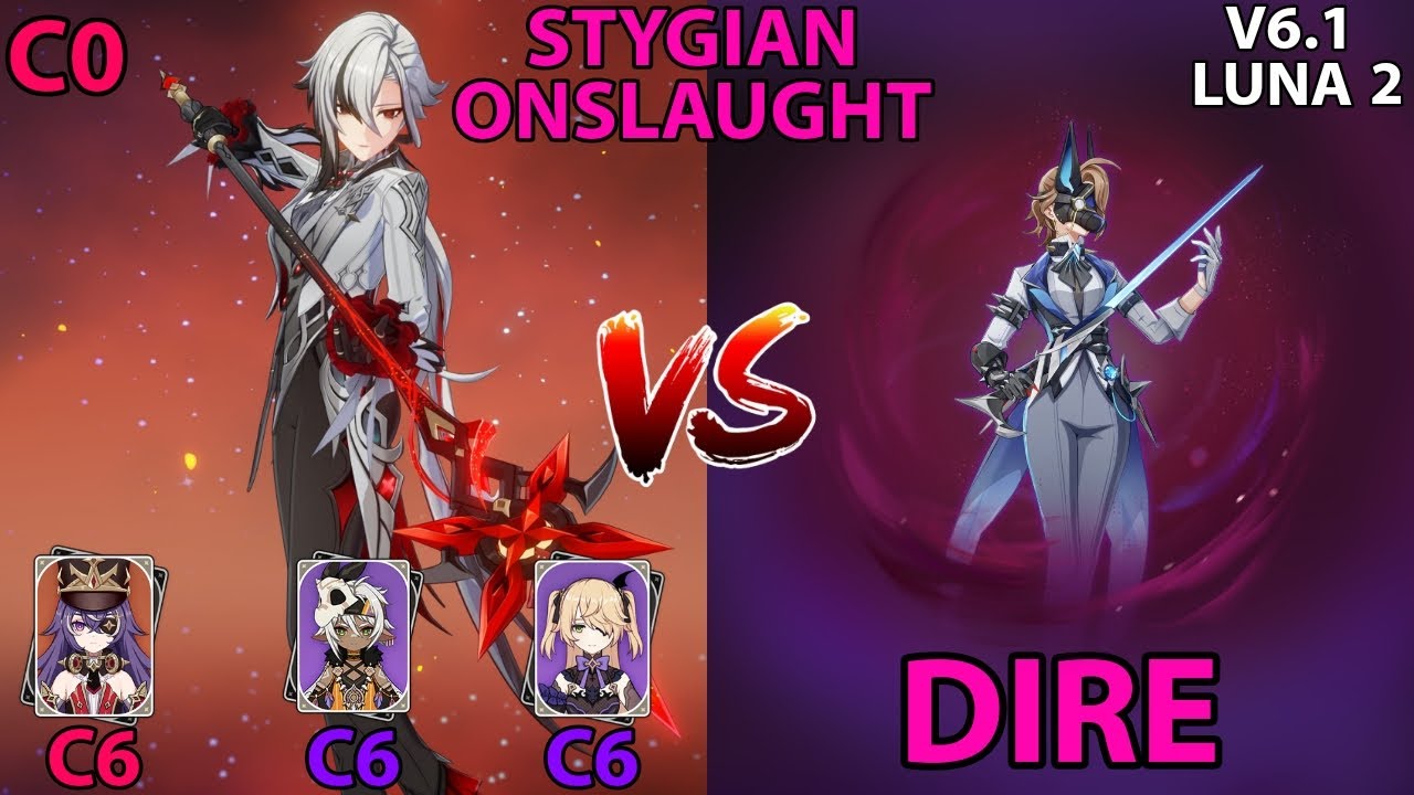 C0R1 Arlecchino Lvl 6 Dire Veteran Frost Operative Clear, 6.1(Luna 2) Stygian Onslaught