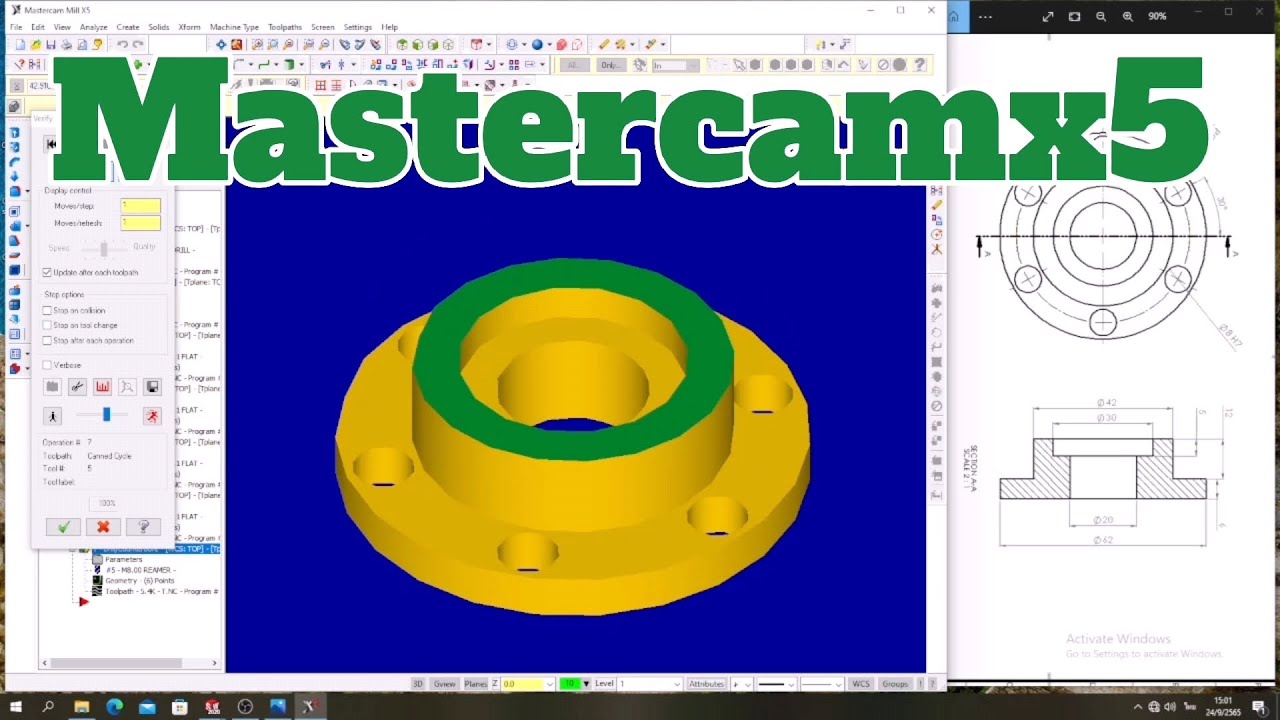 MastercamX5​ วงกลม