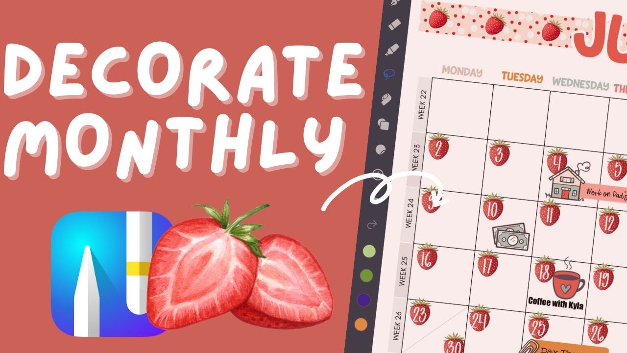 Hello June Monthly Overview Decorate and  Plan with Me