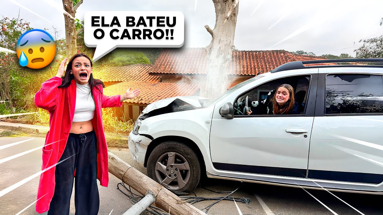 BATEMOS O CARRO DO MEU PAI DIRIGINDO PELA PRIMEIRA VEZ!