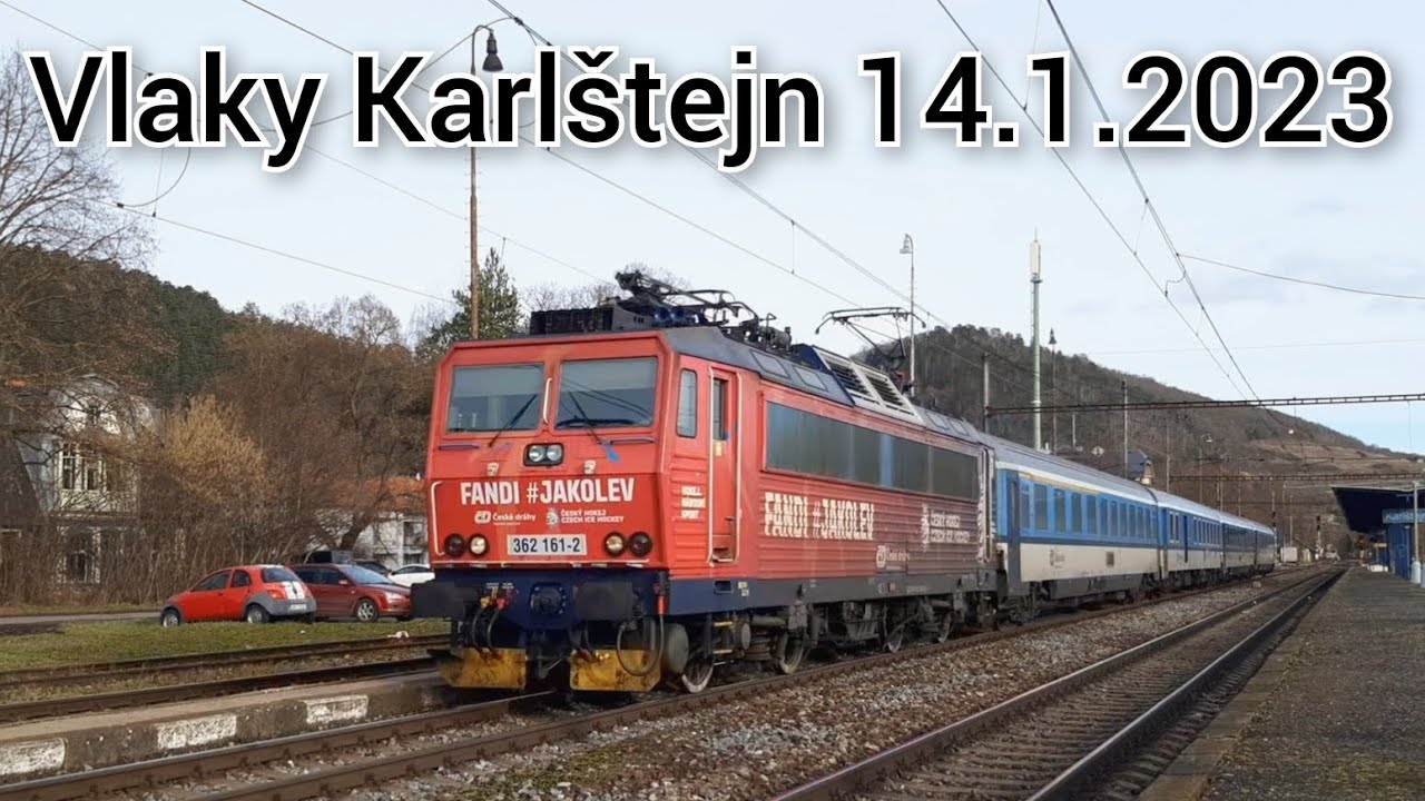 Vlaky Karlštejn 14.1.2023