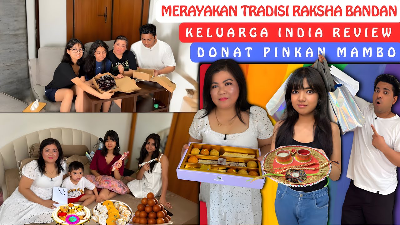 Merayakan Tradisi Raksha Bandan/Rakhi‼️Keluarga India Review Donat Pinkan Mambo Pertama Kali‼️