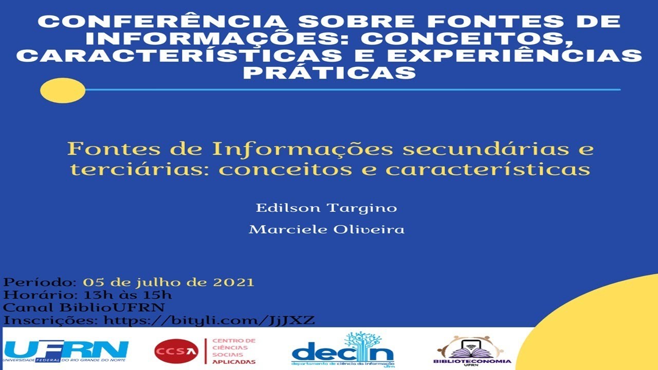 Fontes de Informações secundárias e terciárias: conceitos e características