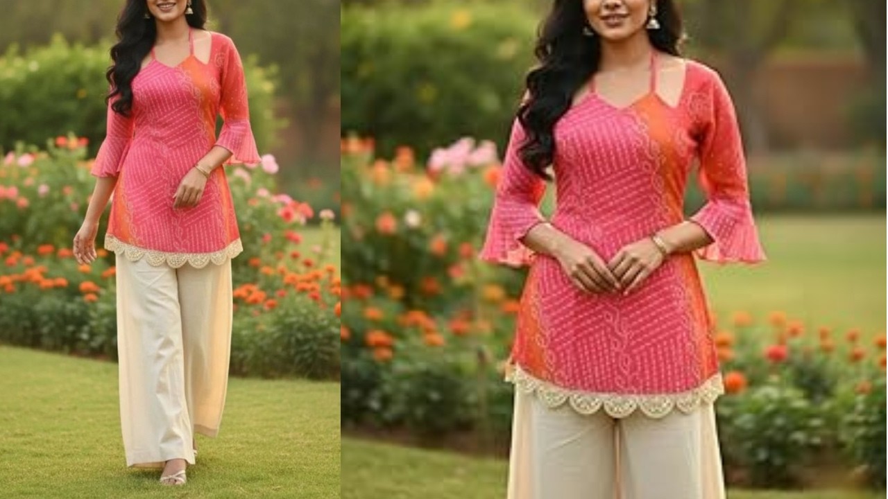 Beautiful short kurti neck design cutting and stitching tutorial #short #shorts #viral #neckdesign