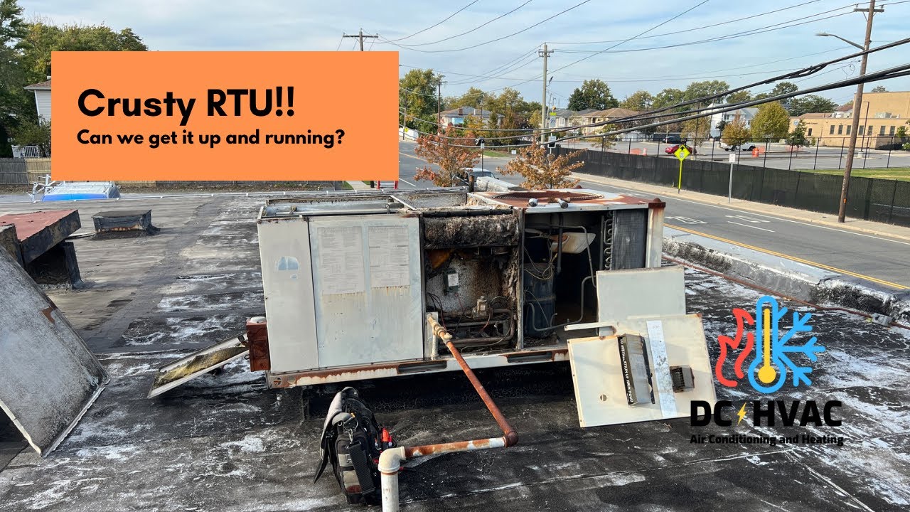 Old Crusty Roof Top Unit! Completely Rusted! Blown Out Heat Exchanger! Where are the Blowers?