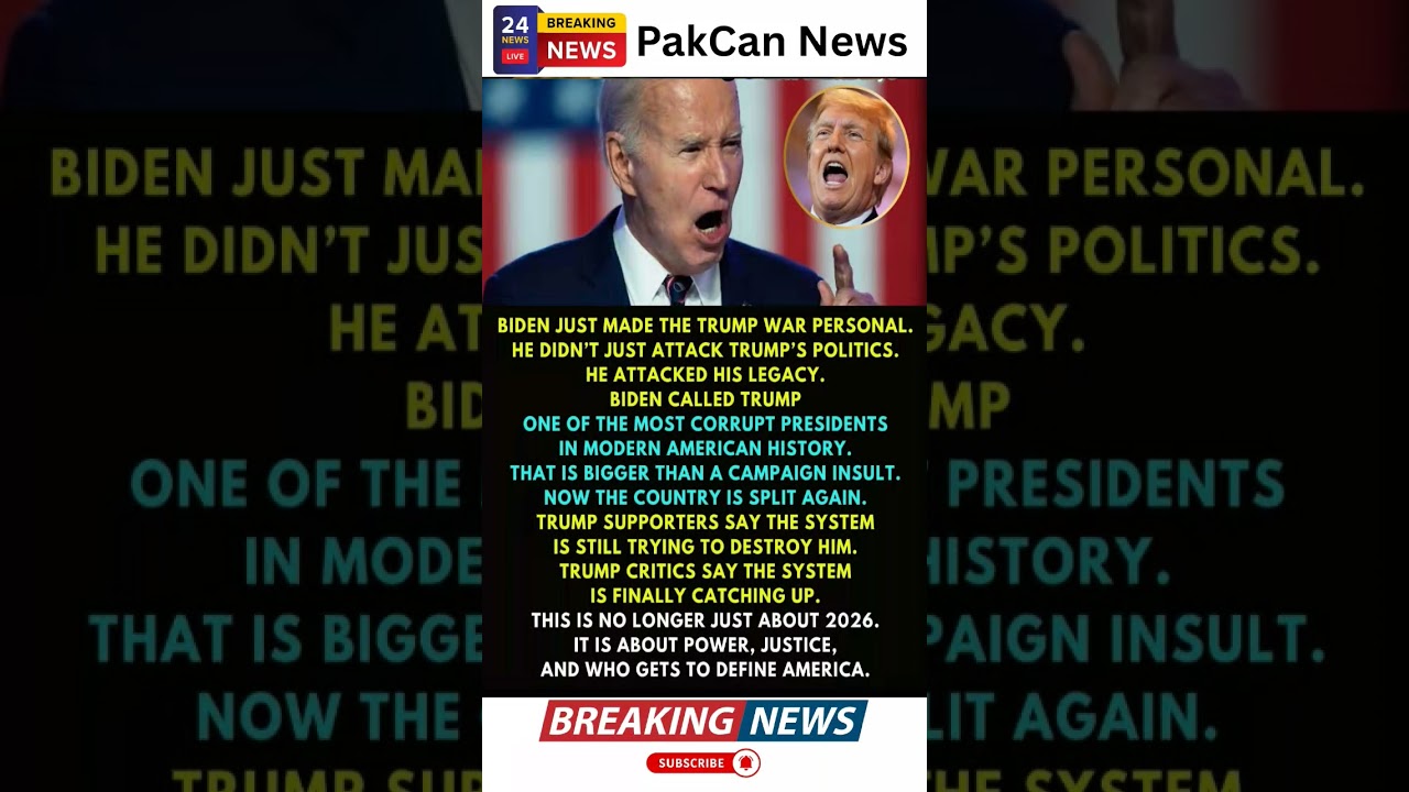 Biden Calls Trump One of the Most Corrupt Presidents in Modern History | PakCan News