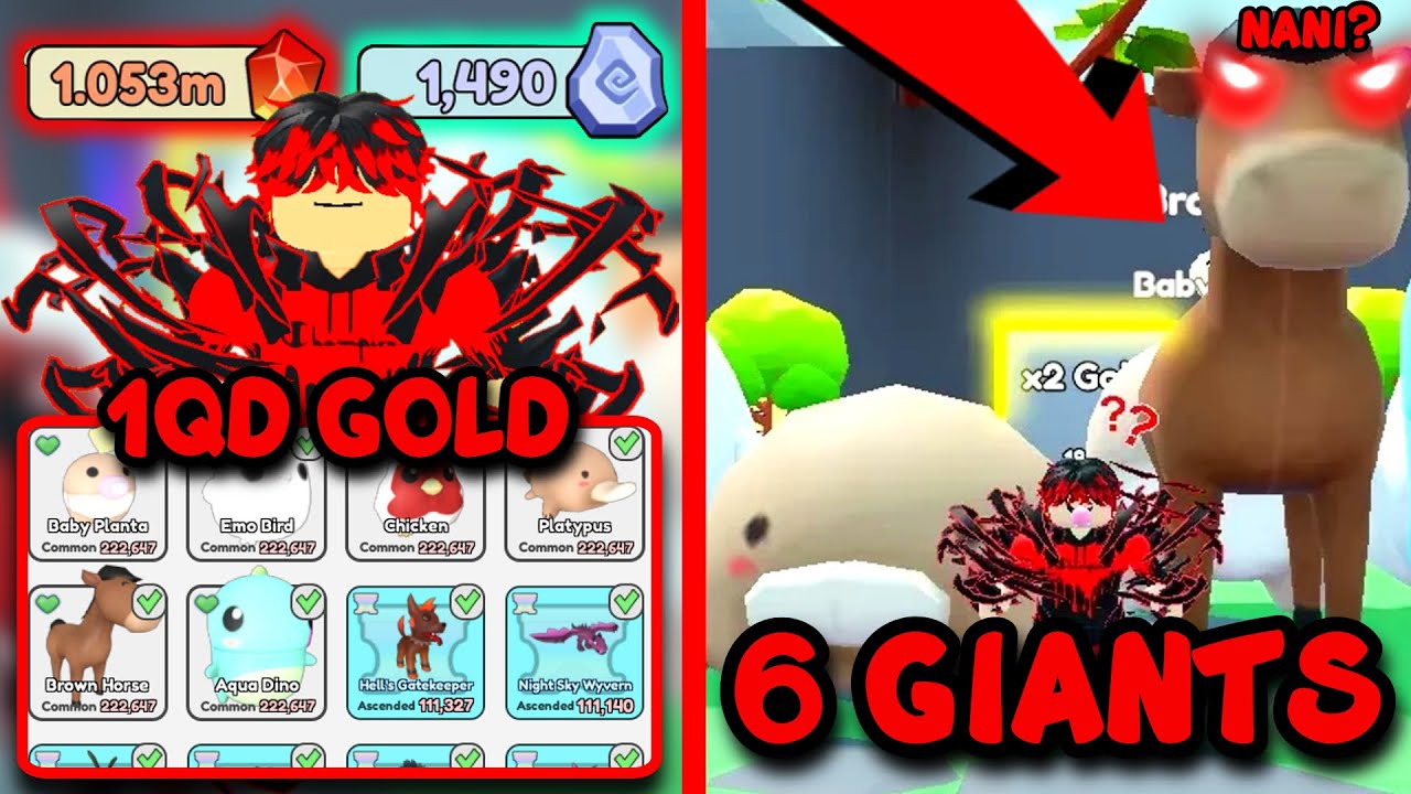 SPENDING 1QD GOLD + 6 GIANTS - Collect All Pets (Progress)