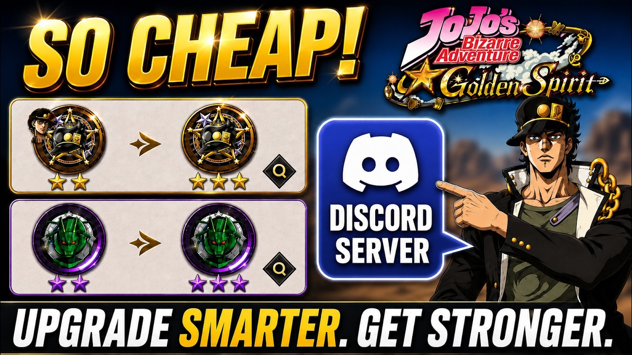 СЕКРЕТНЫЙ ПРОПУСК улучшений значков?! DISCORD-СЕРВЕР JoJo Golden Spirit | JoJo's JJBA Golden Spir...