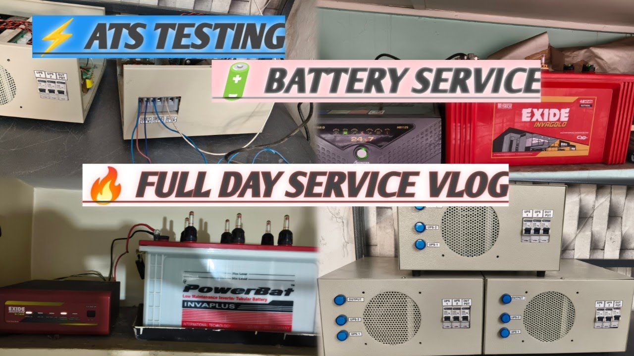 Service Engineer Full Day Vlog 😍 | ATS Testing ✅ Inverter Battery Service 🔋 | Dispatch & Field Work