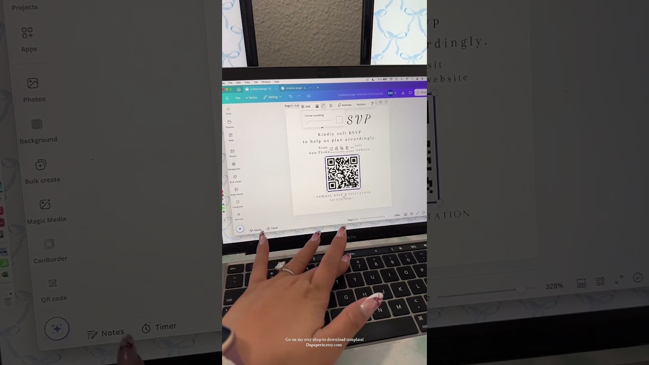 How to make QR Code Soft rsvp Card for your save the date!