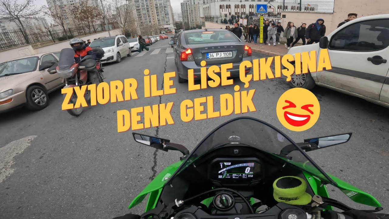 ZX10RR İLE LİSE ÇIKIŞI BÜYÜK TEPKİ / EGZOZ FENA PATLADI / SC PROJECT (MOTOVLOG)